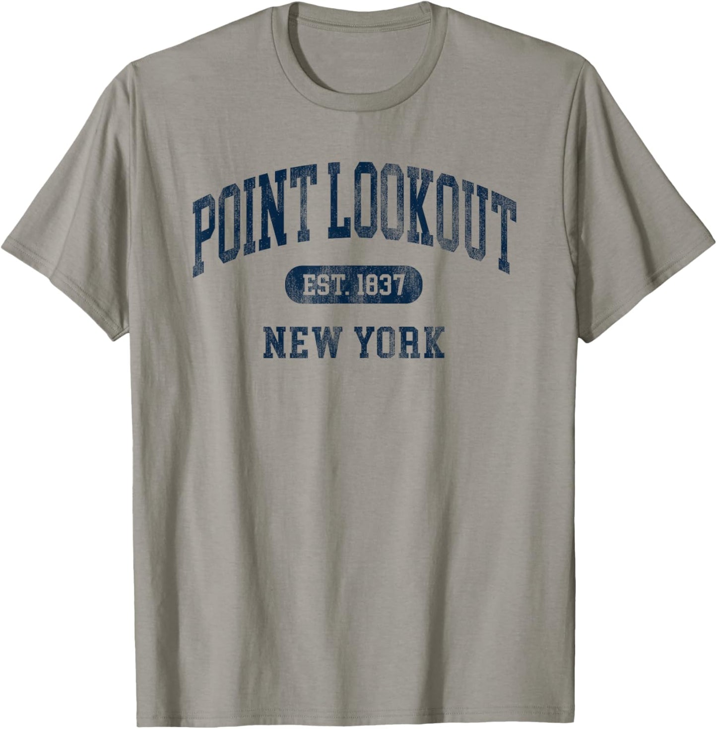 Point Lookout New York NY Retro Preppy Throwback Souvenir T-Shirt - T-Shirt | Sand