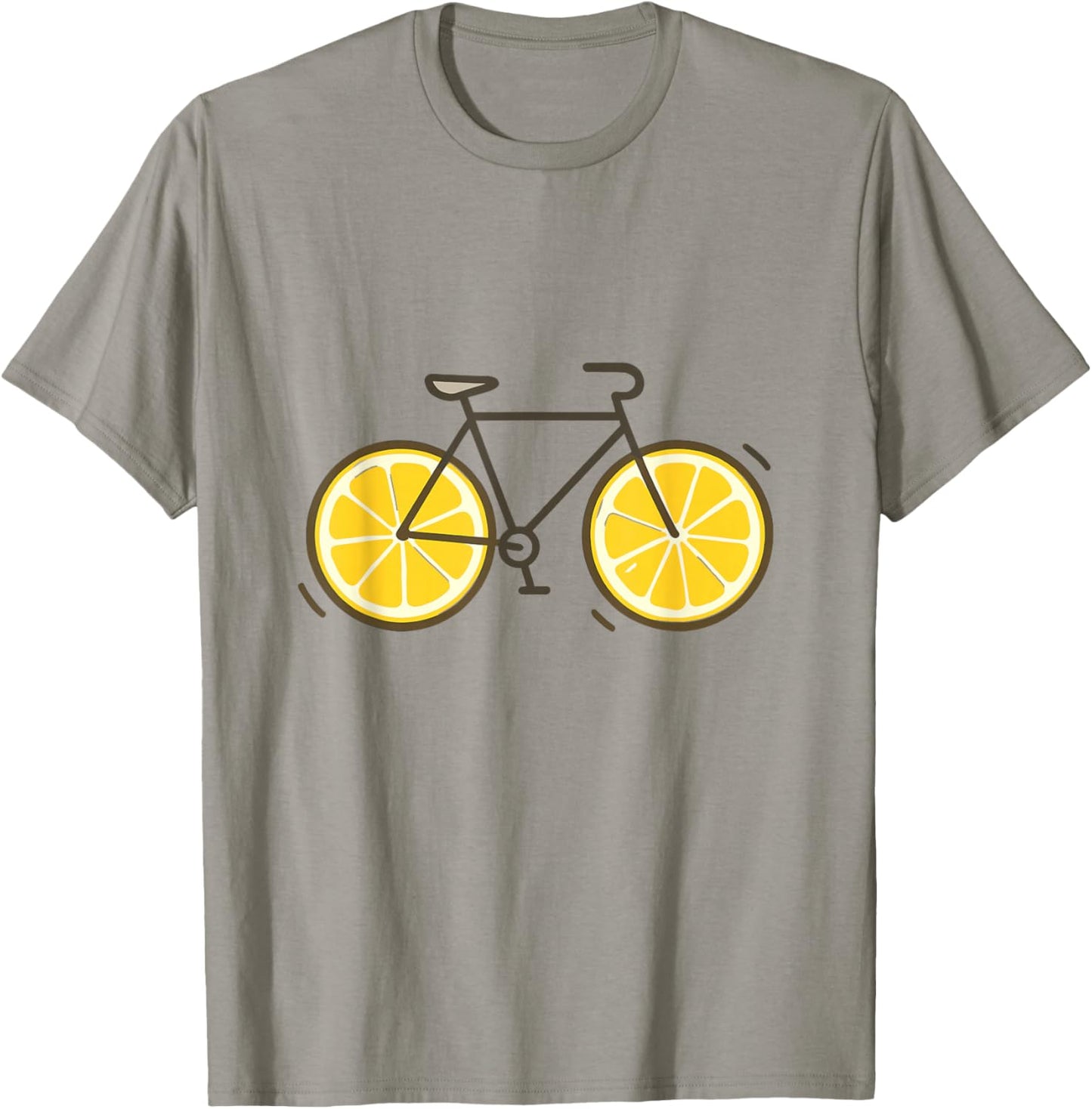 Lustiges Fahrrad Design mit Zitronenrädern Zitronenrad T-Shirt - T-Shirt | Sand