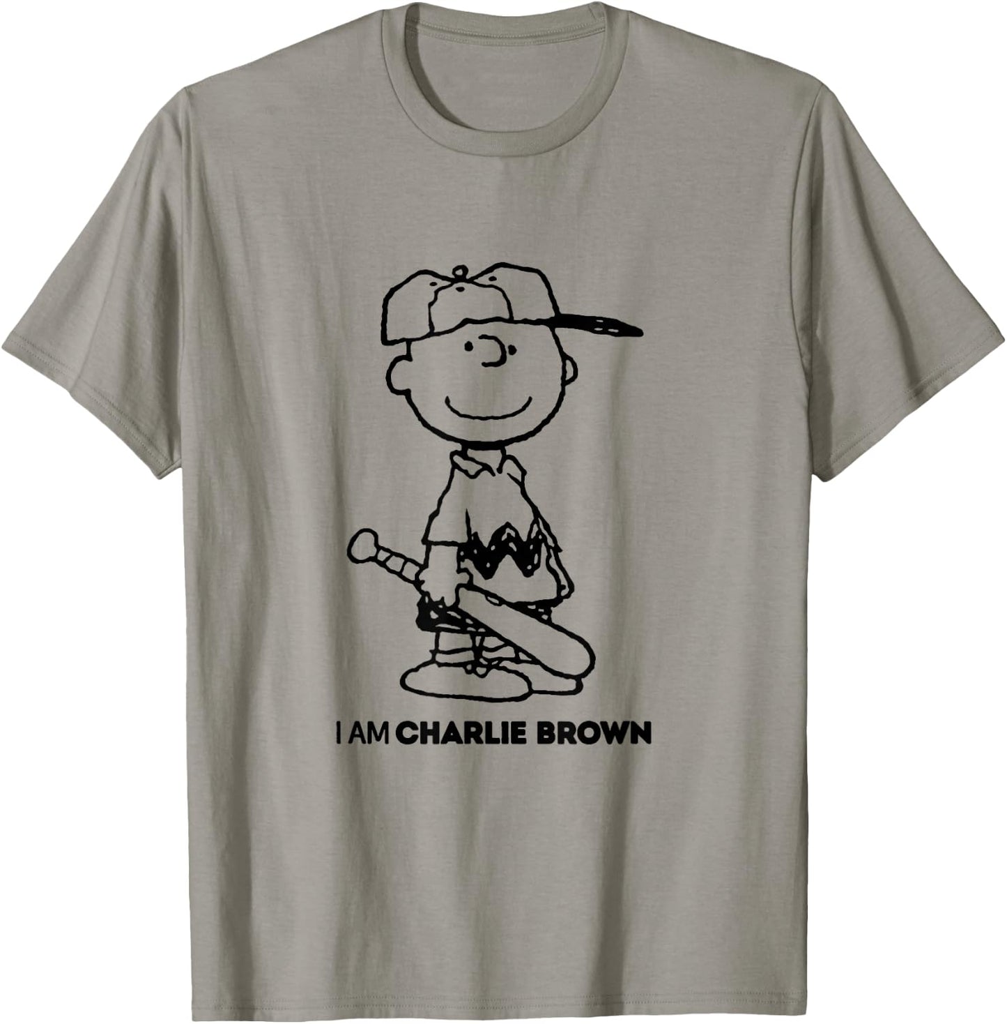 Peanuts I Am Charlie Brown Black Text T-Shirt - T-Shirt | Sand
