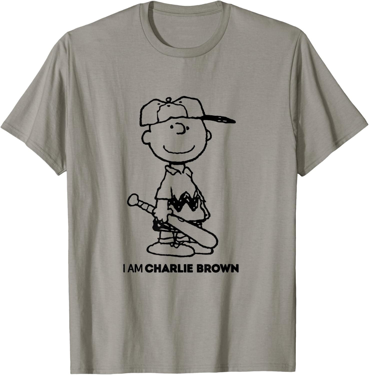Peanuts I Am Charlie Brown Black Text T-Shirt - T-Shirt | Sand