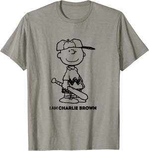 Peanuts I Am Charlie Brown Black Text T-Shirt - T-Shirt | Sand