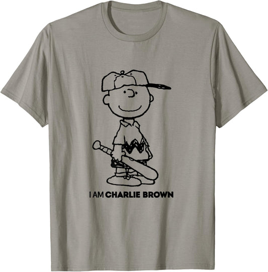 Peanuts I Am Charlie Brown Black Text T-Shirt - T-Shirt | Sand