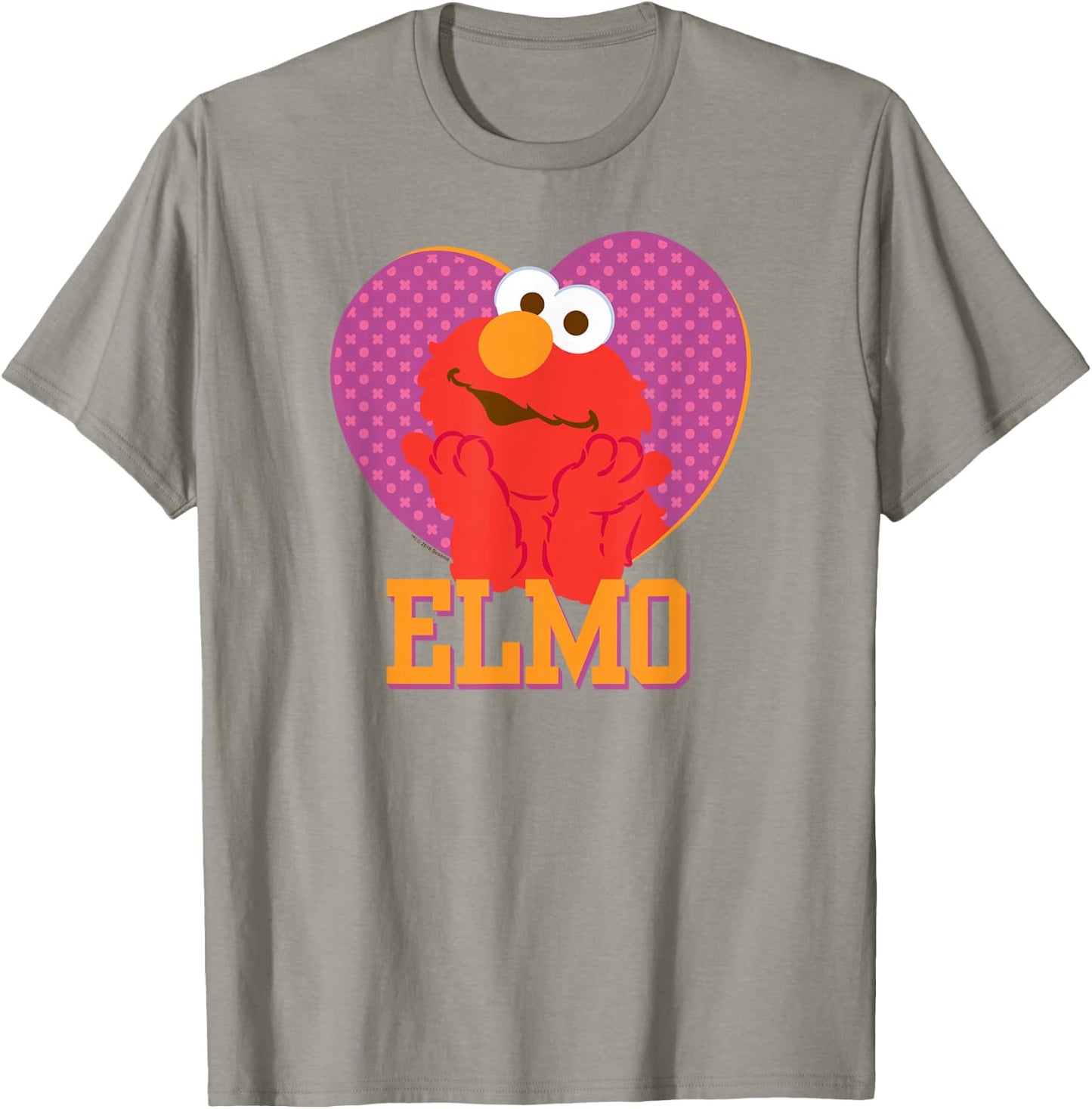 Sesame Street Patterned Elmo Heart T Shirt T-Shirt - T-Shirt | Sand