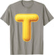 Letter T Funny Chipmunk Group Matching Halloween Costume T-Shirt - T-Shirt | Sand