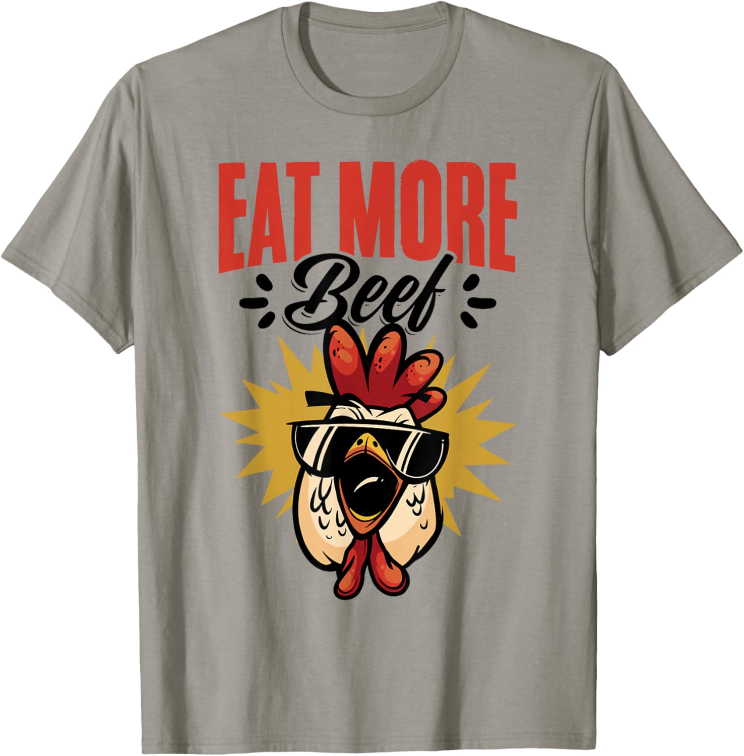 Eat More Beef Chicken Farmer Beef Funny Quote T-Shirt - T-Shirt | Sand
