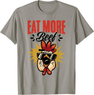Eat More Beef Chicken Farmer Beef Funny Quote T-Shirt - T-Shirt | Sand