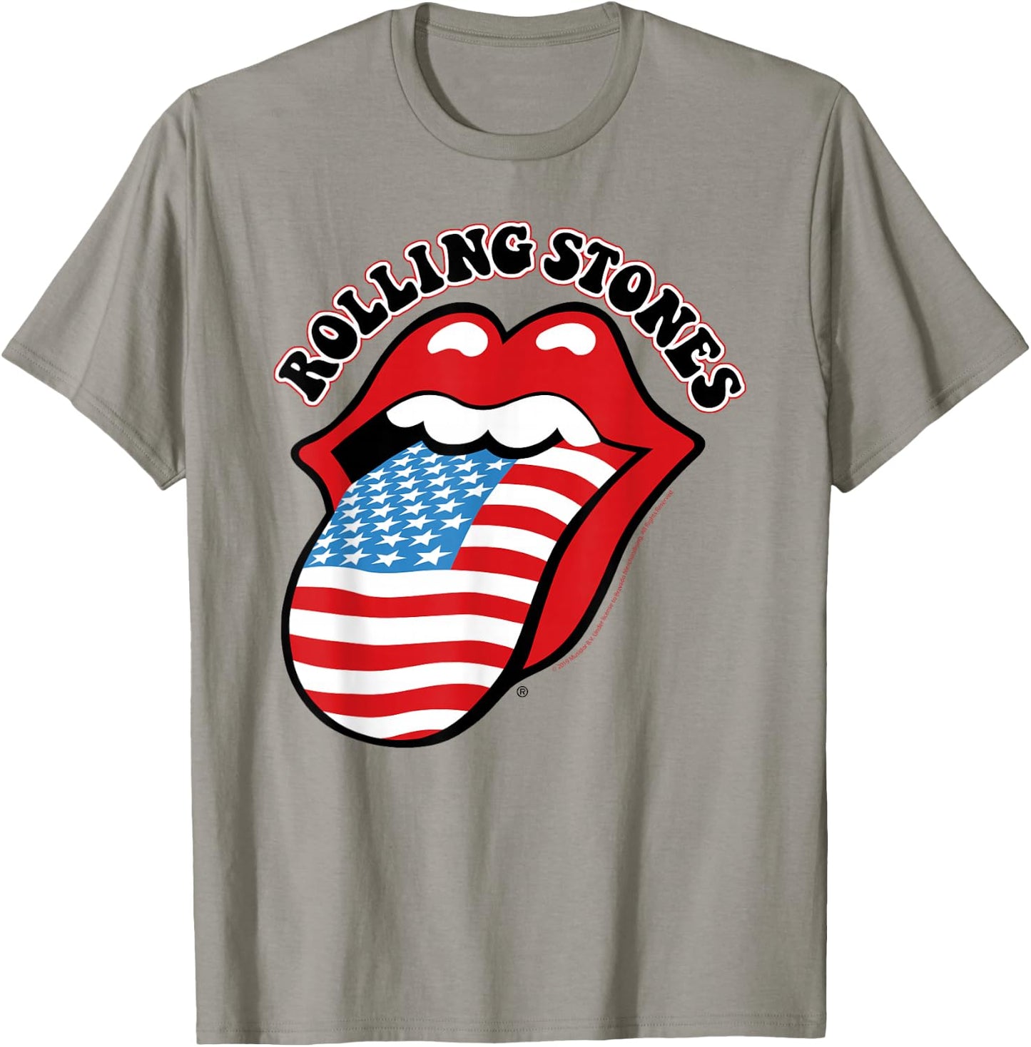 Rolling Stones Official Vintage US Tongue T-Shirt - T-Shirt | Sand