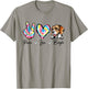 Tie Dye Peace Love Beagle Dog Puppy Paw Lover Men Women Kids T-Shirt - T-Shirt | Sand