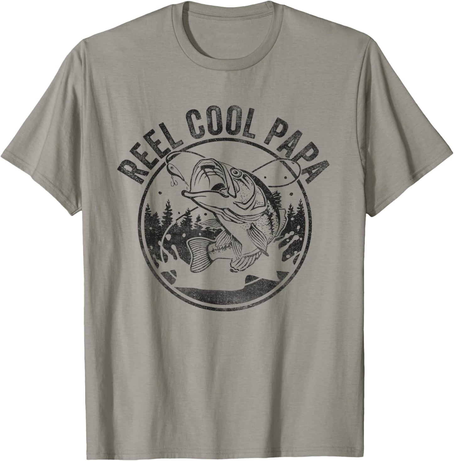 Reel Cool Papa Funny Fathers Day T-Shirt - T-Shirt | Sand