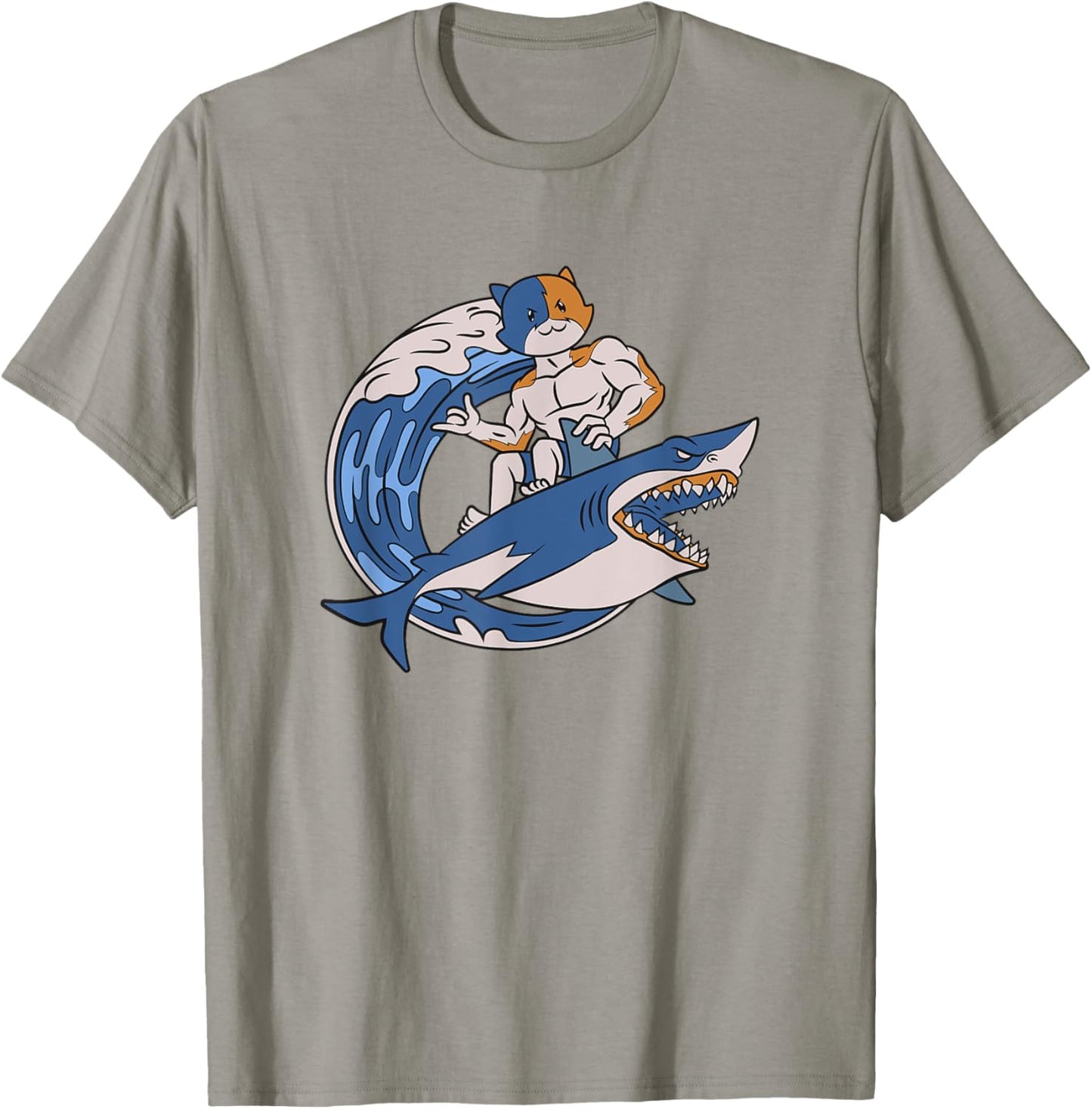 Fortnite Meowcles Shark Surf T-Shirt - T-Shirt | Sand