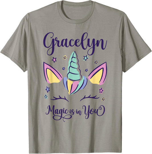 First Name Gracelyn Personalized Gracelyn T-Shirt - T-Shirt | Sand