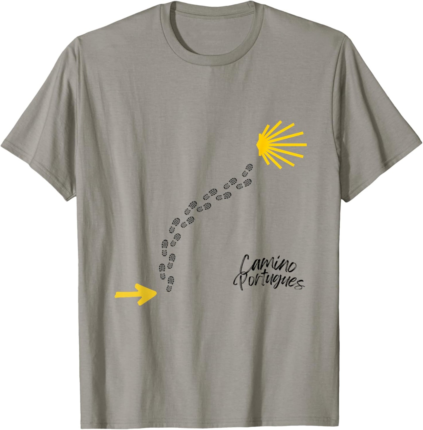 Traces of the Portuguese Way, Camino de Santiago T-Shirt - T-Shirt | Sand