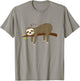 Funny Cute Pajama Sleeping Pjs Men Women Sleep Pajamas Sloth T-Shirt - T-Shirt | Sand