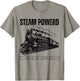 Steam Powered Train of Thought Funny Vintage Locomotive Meme T-Shirt - T-Shirt | Sand
