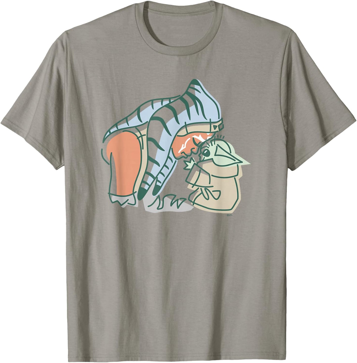 Star Wars Grogu and Ahsoka Tano Force Connection T-Shirt - T-Shirt | Sand