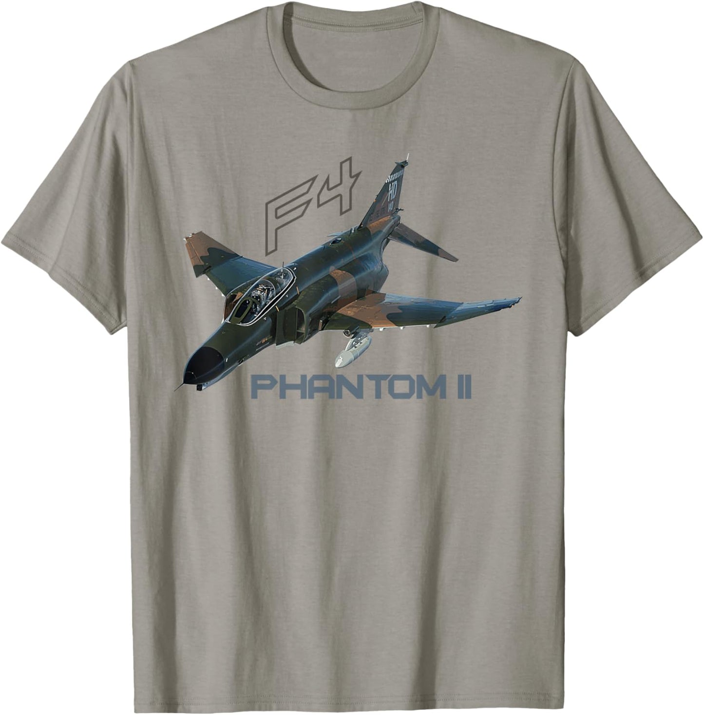 F-4 Phantom US Military Jet Interceptor Aircraft T-Shirt - T-Shirt | Sand