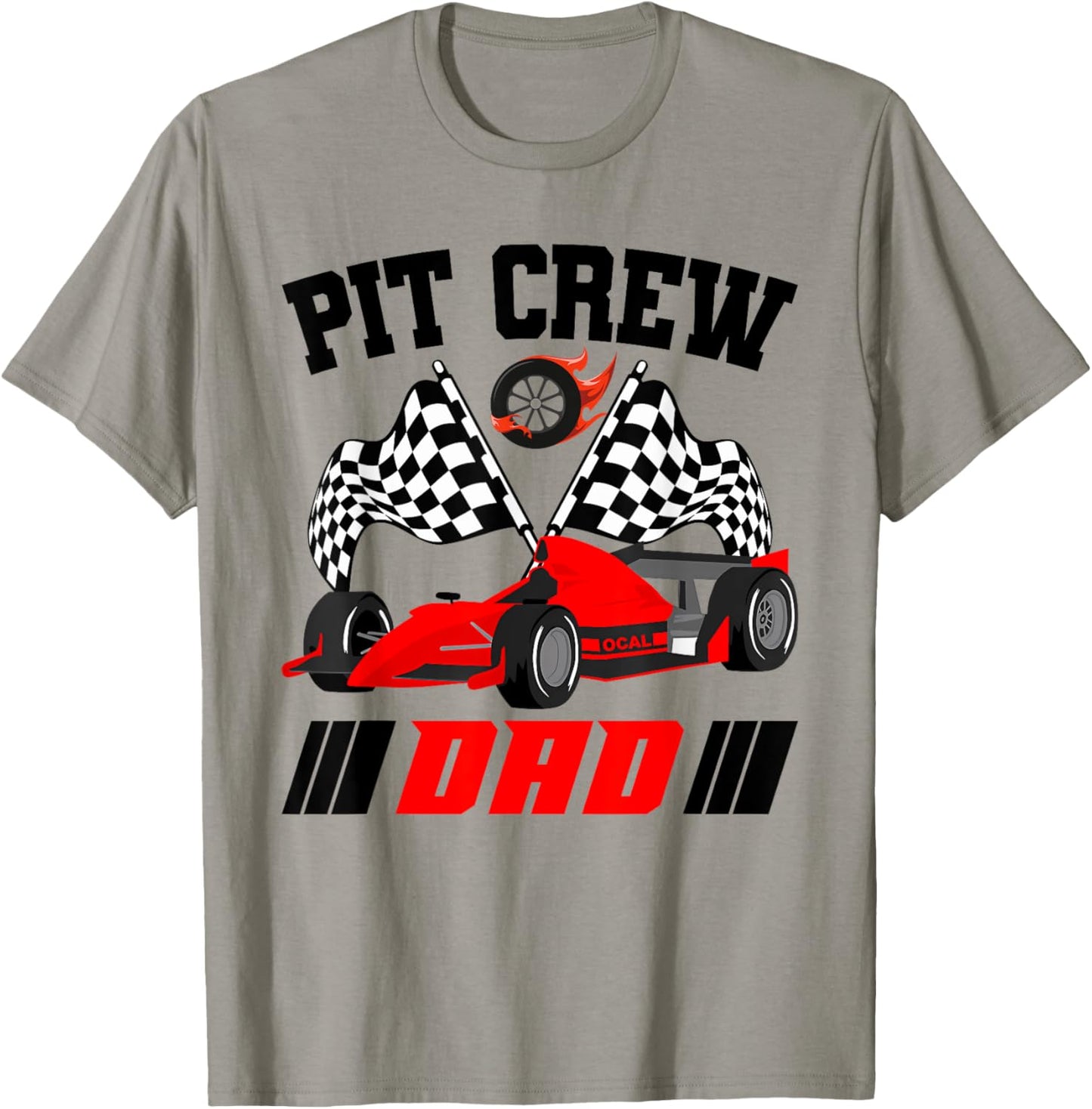 Dad Pit Crew Race Birthday Party Racing Matching Family T-Shirt - T-Shirt | Sand