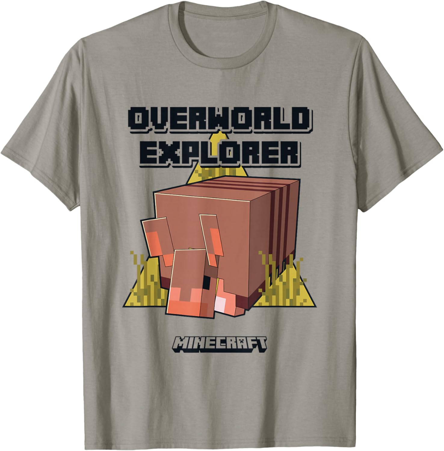 Minecraft Overworld Explorer Armadillo Logo T-Shirt - T-Shirt | Sand