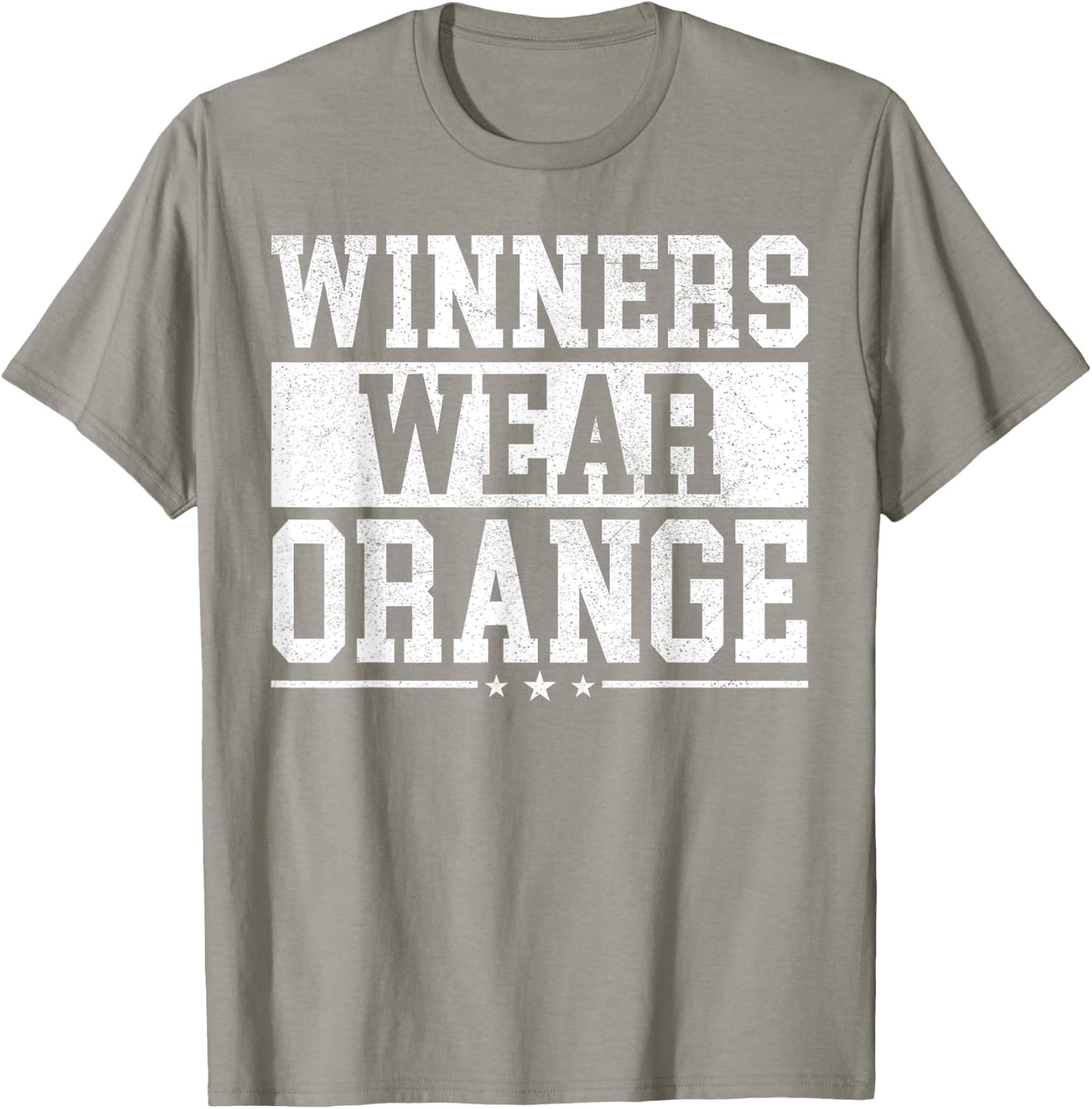 Winners Wear Orange Color War Camp Spirit Game Team Wear T-Shirt - T-Shirt | Sand