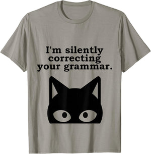 I'm Silently Correcting Your Grammar Funny English Teacher T-Shirt - T-Shirt | Sand