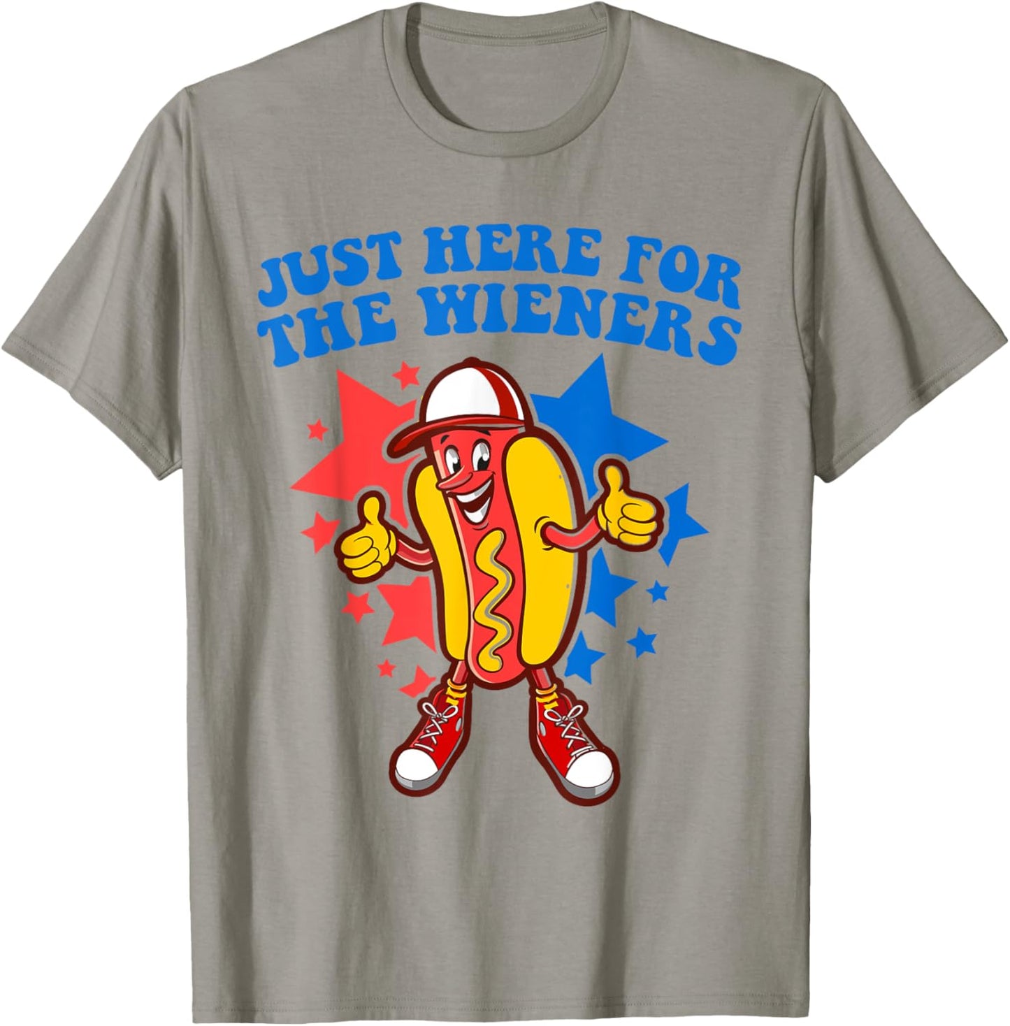 4th Of July Hot Dogs In Our I'm Just Here For The Wieners T-Shirt - T-Shirt | Sand