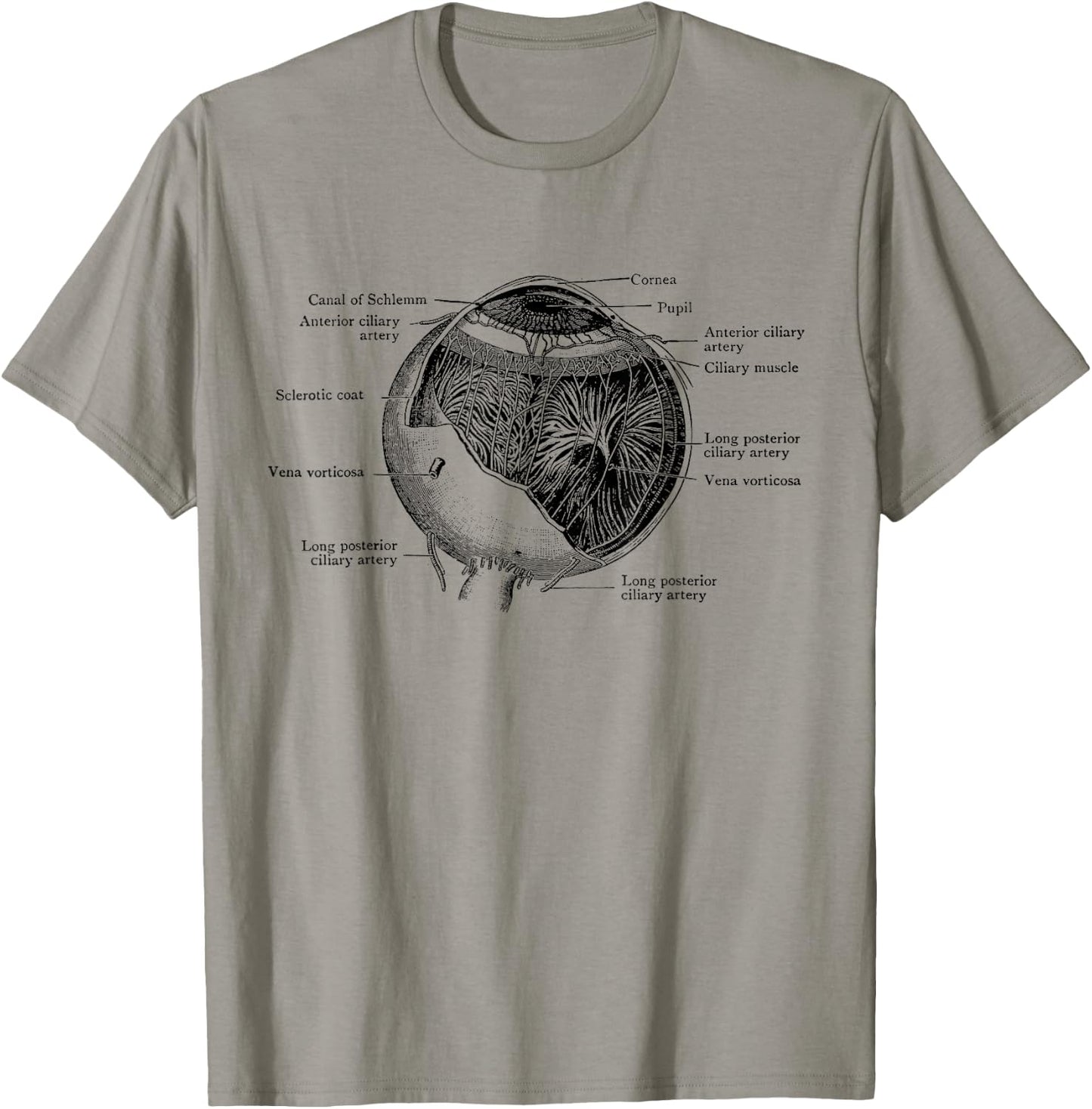 The Human Eye Eyeball Vintage Anatomy T-Shirt - T-Shirt | Sand