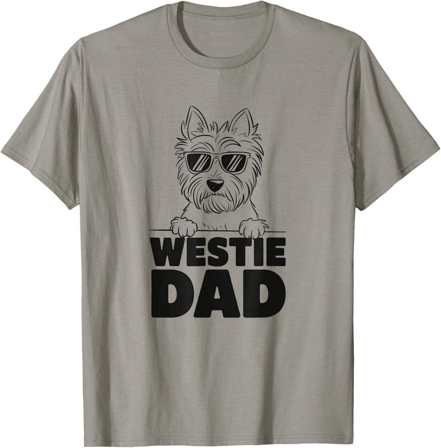 West Highland White Terrier Westie Dad Dog Design T-Shirt - T-Shirt | Sand
