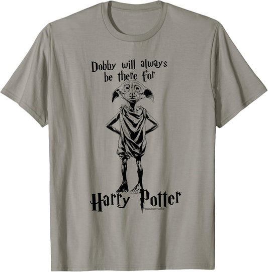 Popfunk Harry Potter Dobby Will Always Be There -Adults White T-Shirt - T-Shirt | Sand