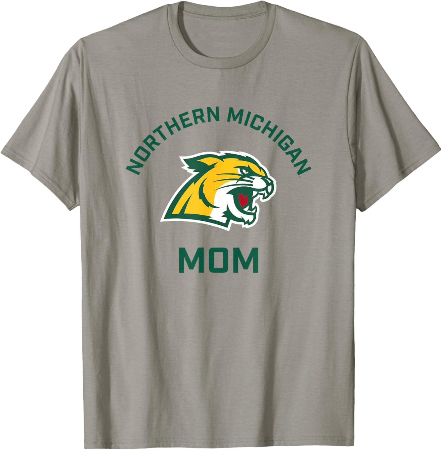 Northern Michigan University NMU Wildcats Arched Mom T-Shirt - T-Shirt | Sand