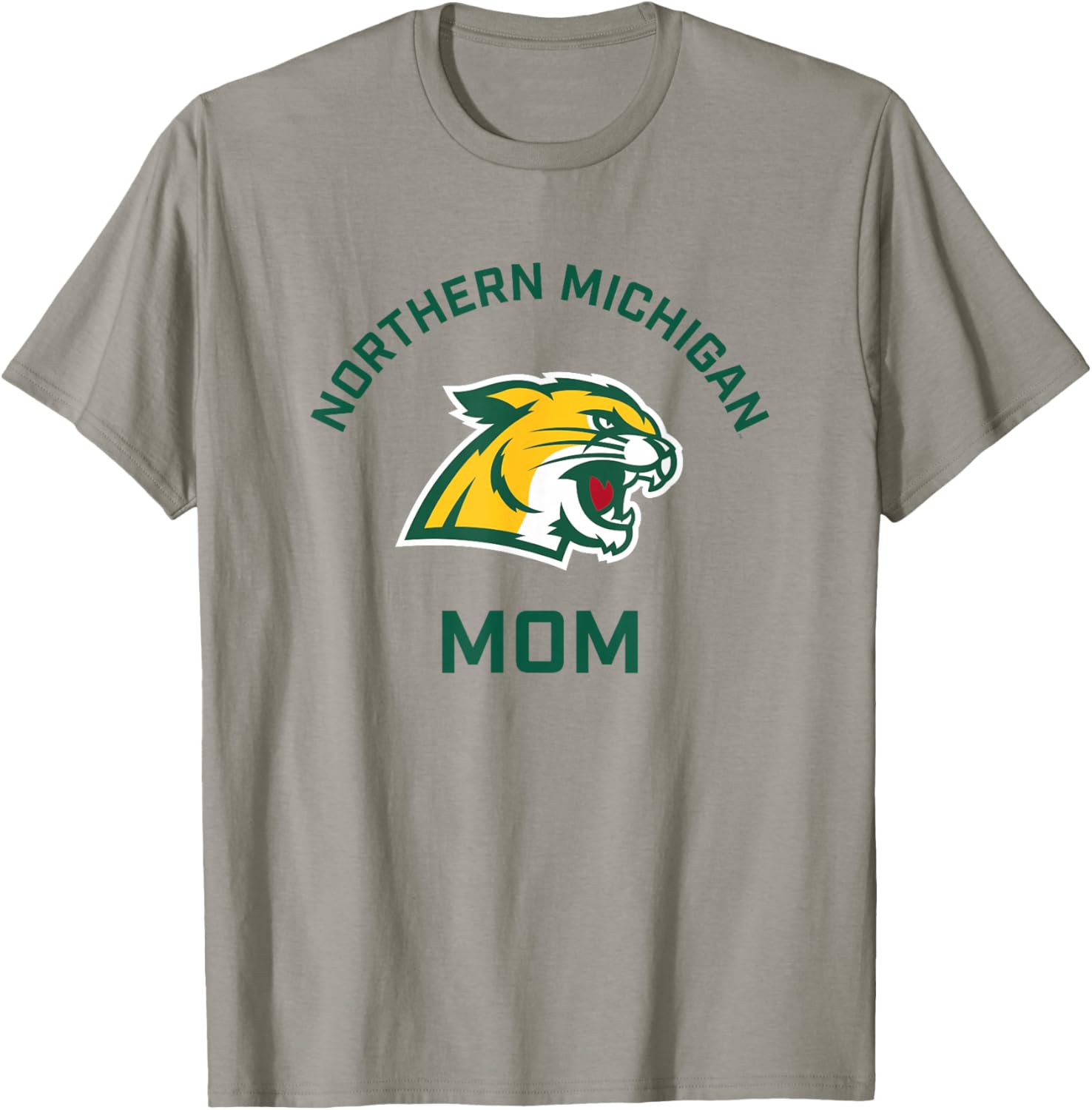 Northern Michigan University NMU Wildcats Arched Mom T-Shirt - T-Shirt | Sand