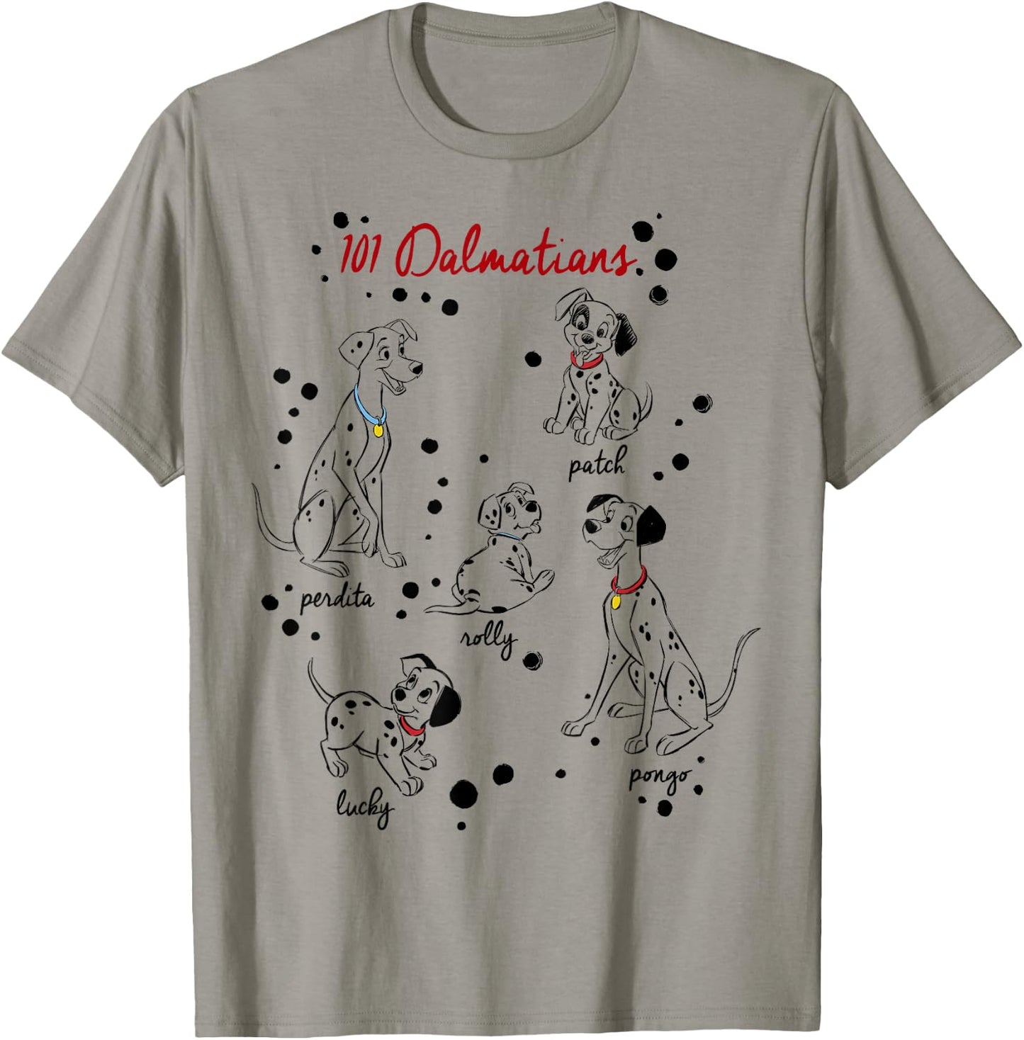 Disney 101 Dalmatians Puppy Names T-Shirt - T-Shirt | Sand