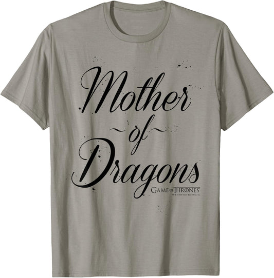 Game Of Thrones Mother's Day Mother Of Dragons Text T-Shirt - T-Shirt | Sand