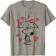 Peanuts - Snoopy Heart Rain T-Shirt - T-Shirt | Sand