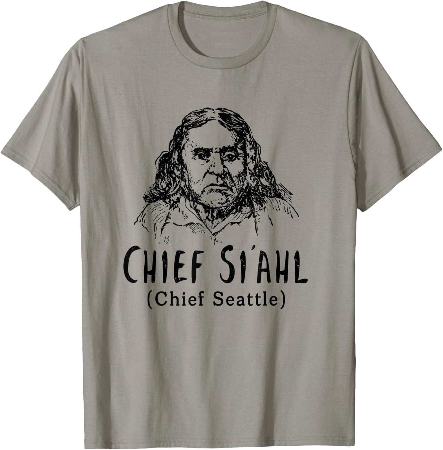 Chief Si'ahl Chief Seattle T-Shirt - T-Shirt | Sand