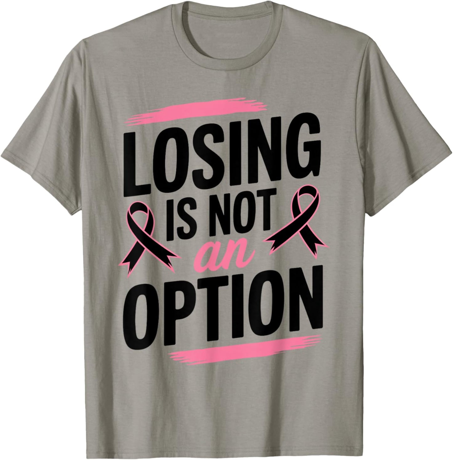 Pink Ribbon Breast Cancer Awareness T-Shirt - T-Shirt | Sand