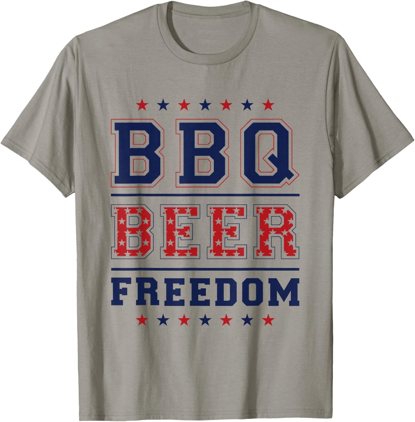 BBQ Beer Freedom T-Shirt - T-Shirt | Sand