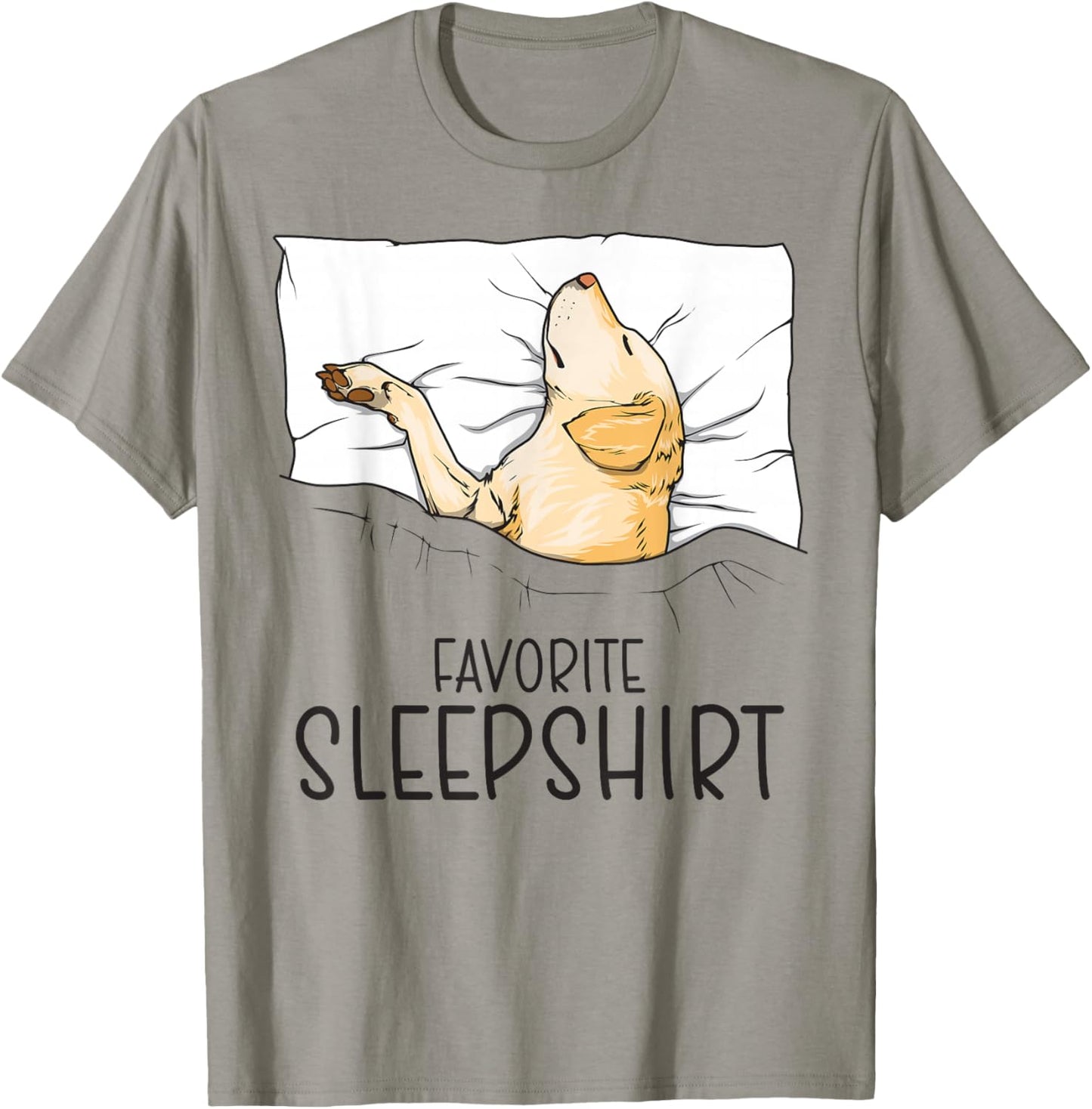 Favorite Sleepshirt, Napping Labrador Pajama T-Shirt - T-Shirt | Sand