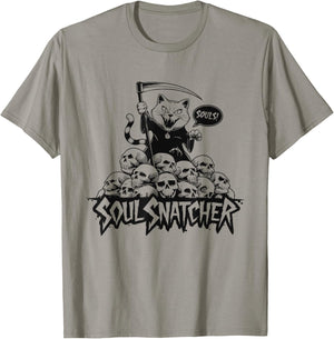 Soul Snatcher Cat Collects Souls Halloween Men Women T-Shirt - T-Shirt | Sand