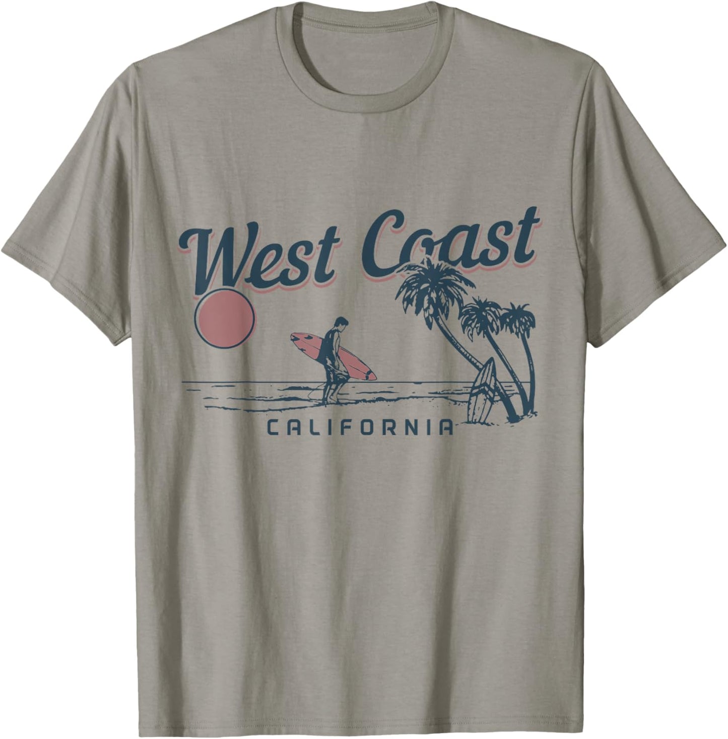 West Coast California Beach San Diego Surf Vintage Surfer T-Shirt - T-Shirt | Sand