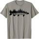 Tiger Musky Pine Forest Treeline - Outdoor Fishing Angler T-Shirt - T-Shirt | Sand