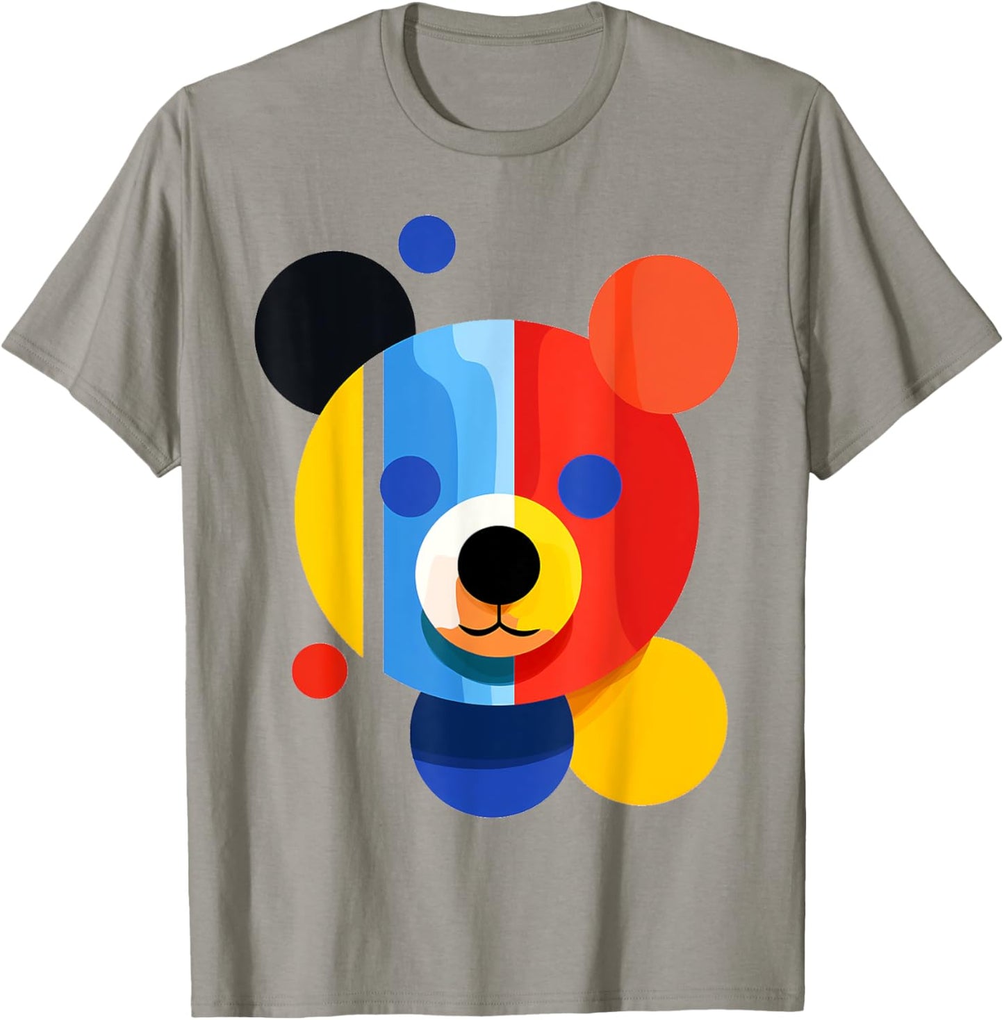 Bear Geometric Colorful Abstract Animal Art Bear T-Shirt - T-Shirt | Sand