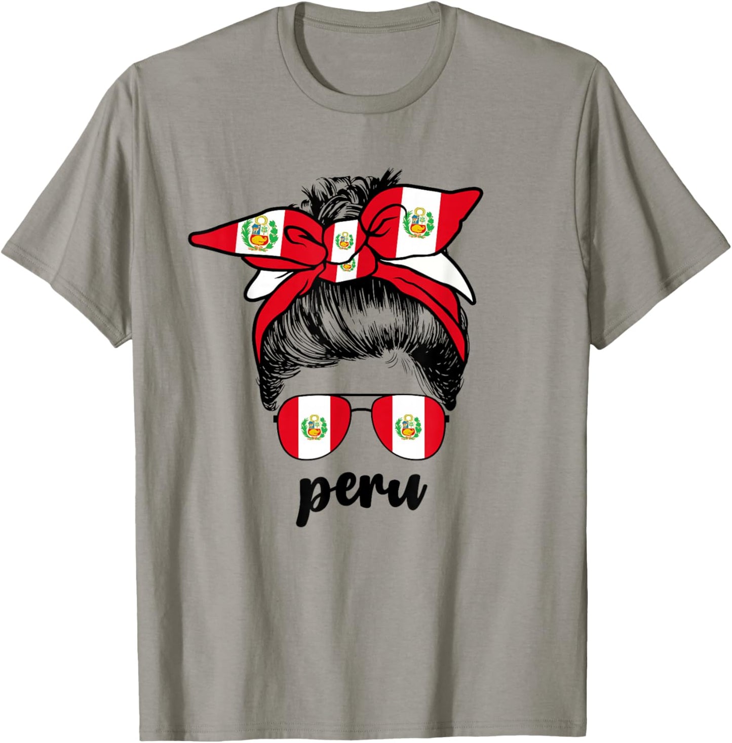 Peruvian Girl Girls Peru Flag Peruana Hispanic T-Shirt - T-Shirt | Sand