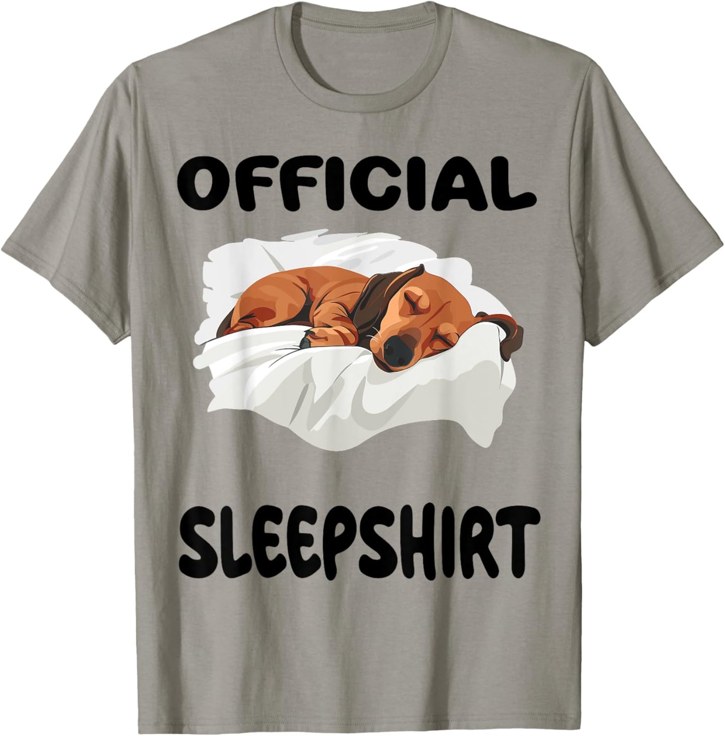 Dachshund Doxie Dog Official Sleepshirt Pajamas Nightgown T-Shirt - T-Shirt | Sand