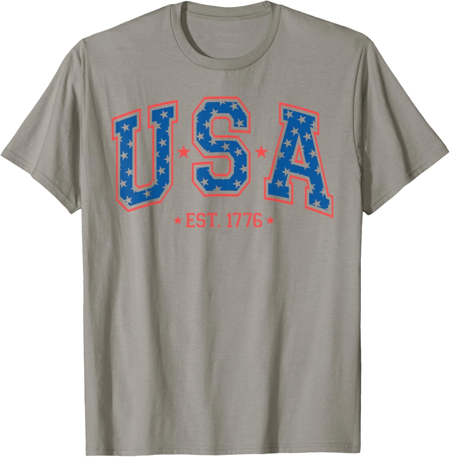 USA Est. 1776 4th of July Patriotic US American Flag T-Shirt - T-Shirt | Sand