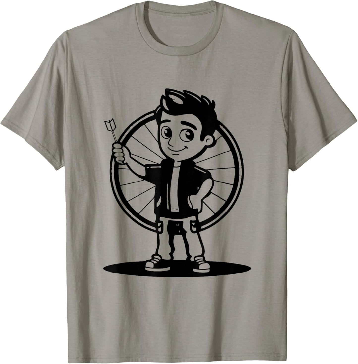Darts Boy Cartoon Look for Boys T-Shirt - T-Shirt | Sand