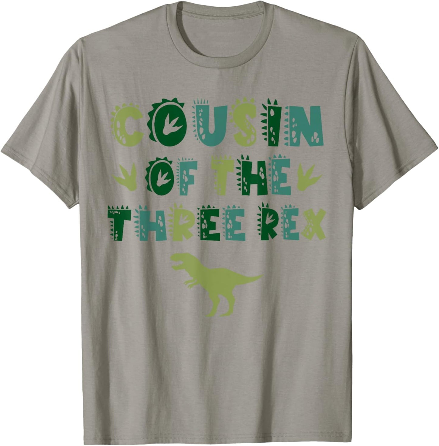 Cousin Of The Three Rex Birthday Shirts Dinosaur Family T-Shirt - T-Shirt | Sand