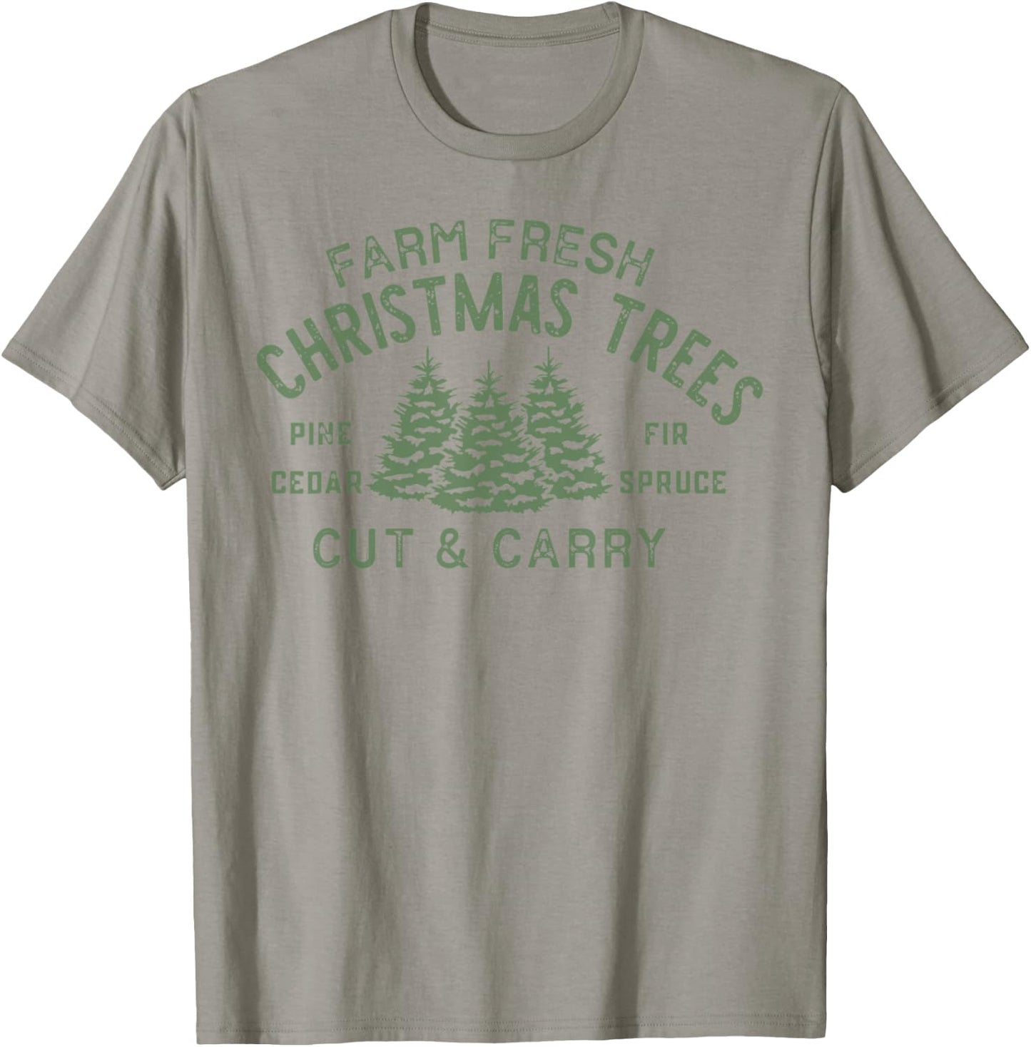 Farm Fresh Christmas Trees Shirt Vintage Merry Christmas T-Shirt - T-Shirt | Sand