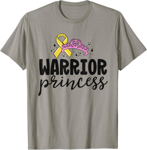 Childhood Cancer Shirts For Kids Boy Girl Warrior Princess T-Shirt - T-Shirt | Sand