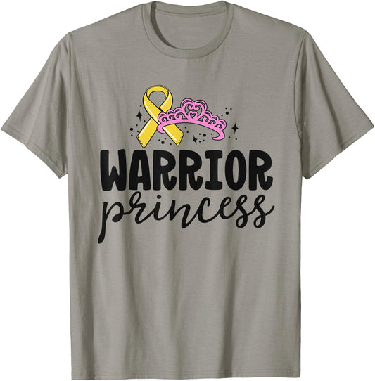 Childhood Cancer Shirts For Kids Boy Girl Warrior Princess T-Shirt - T-Shirt | Sand