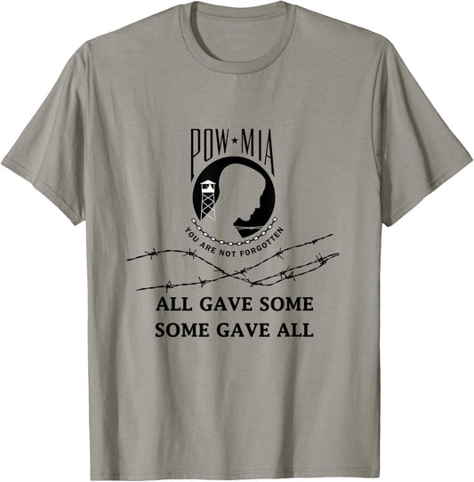 All Gave Some Some Gave All Pow Mia T-Shirt - T-Shirt | Sand